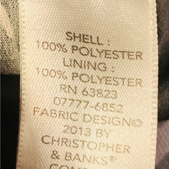 NWOT- Christopher & Banks Button Down Blouse-Size Small. - Picture 6 of 7